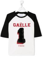 Gaelle Paris Kids Logo Printed Jersey Top - White