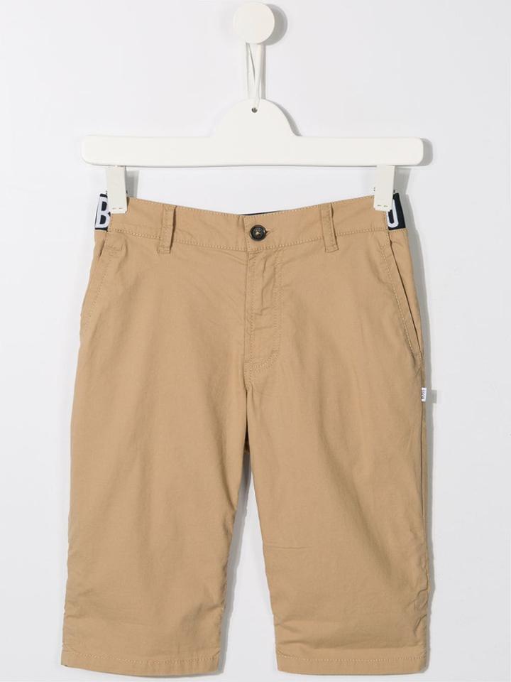 Boss Kids Teen Straight-leg Shorts - Brown