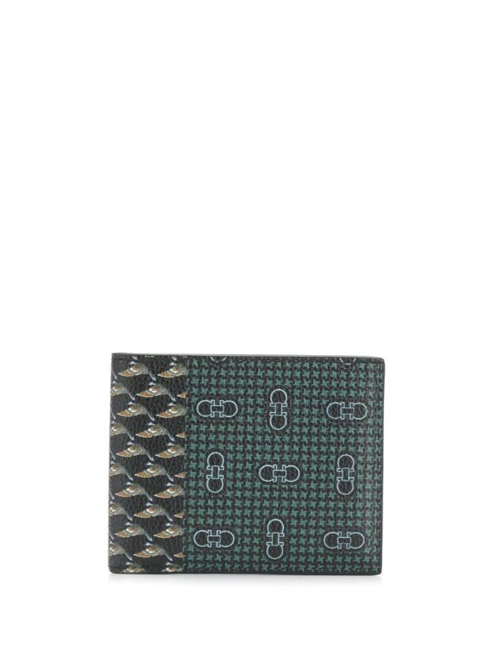 Salvatore Ferragamo Graphic Print Wallet - Black