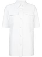 Derek Lam Short Sleeve Shirt Jacket - Nude & Neutrals