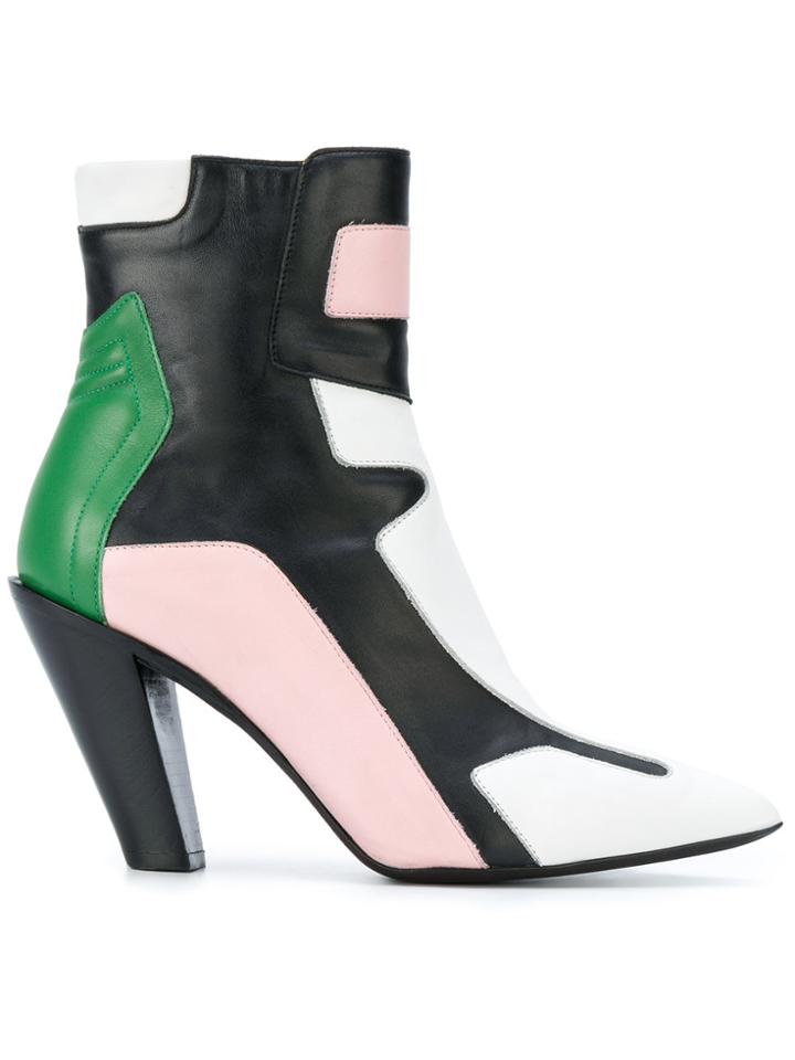 A.f.vandevorst Contrast Panel Ankle Boots - Multicolour