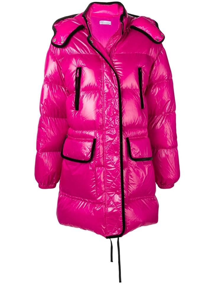 Red Valentino Red Valentino - Woman - Maxi Hooded Puffer Jkt - Pink &