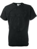 Telfar Logo Lace Panel T-shirt, Men's, Size: Large, Black, Cotton/spandex/elastane