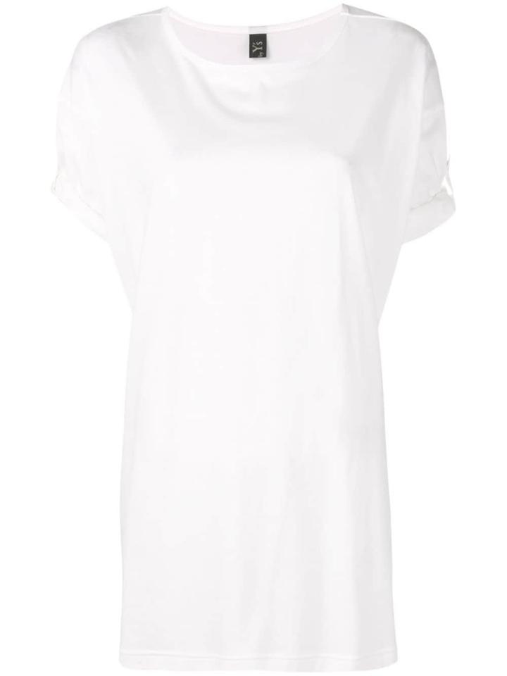 Y's Turn Up Cuff T-shirt - White