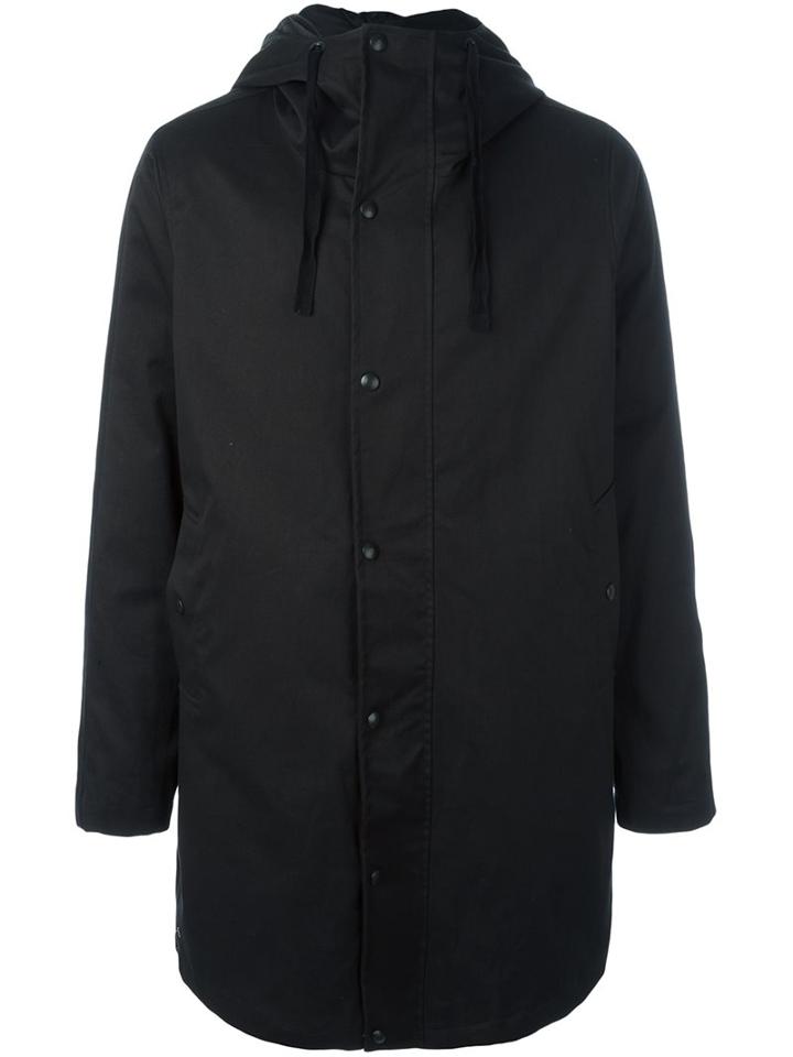 Sempach Hooded Parka Coat, Men's, Size: Xl, Black, Nylon/polyester