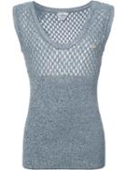Vivienne Westwood Man - 'bruce' Knit Vest - Men - Cotton/linen/flax/polyamide - M, Blue, Cotton/linen/flax/polyamide