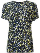Cédric Charlier Splatter Print T-shirt, Women's, Size: 40, Blue, Silk