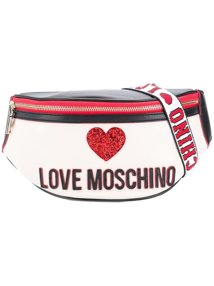 Love Moschino Glitter Heart Belt Bag - Black