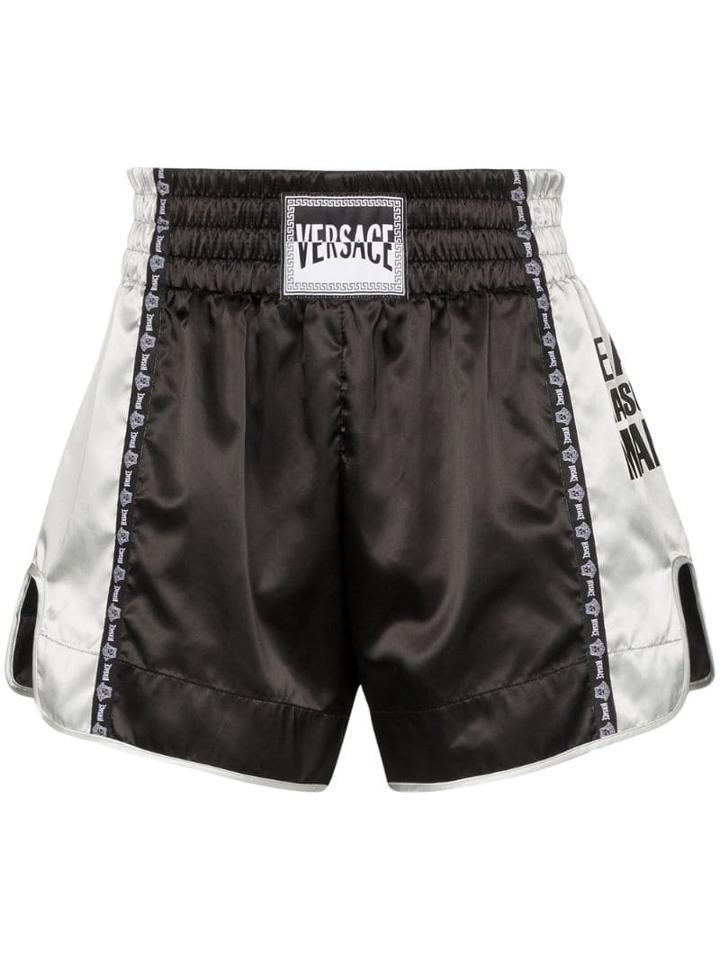 Versace Logo-patch Boxing Shorts - Black