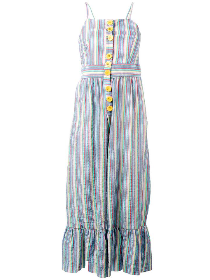 See By Chloé - Flared Jumpsuit - Women - Cotton/spandex/elastane - 34, Women's, Blue, Cotton/spandex/elastane