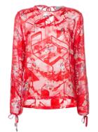 Preen By Thornton Bregazzi 'delia' Blouse, Women's, Size: Large, Red, Silk