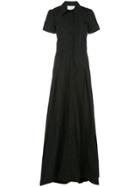Alexis Felicity Short Sleeve Long Gown - Black