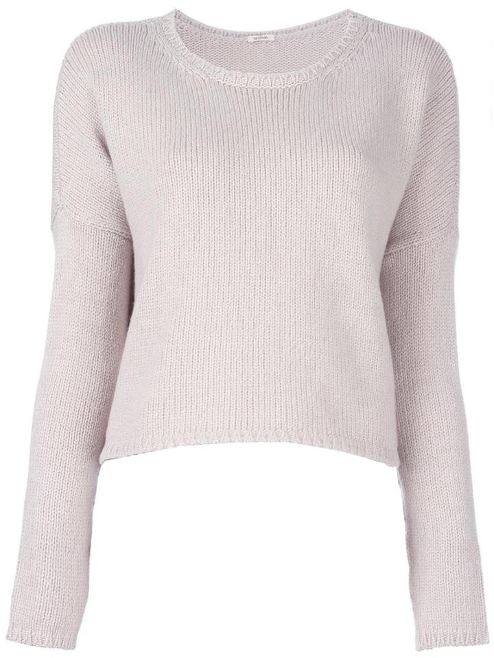 Apuntob Round Neck Jumper, Women's, Size: Medium, Grey, Cashmere