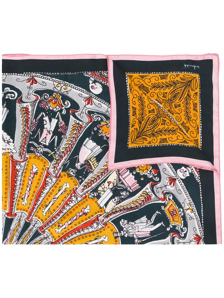 Faliero Sarti Skeleton Print Scarf - Multicolour