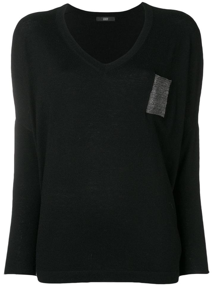 Steffen Schraut V-neck Longsleeved Jumper - Black