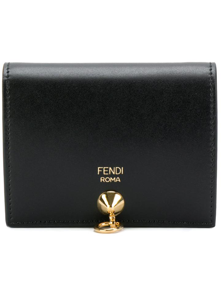 Fendi Ring Detail Wallet - Black