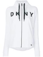 Dkny Zipped Logo Sweatshirt - White