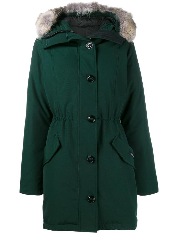 Canada Goose 'rossclair' Parka Coat, Women's, Size: Medium, Green, Coyote Fur/polyester/cotton/feather Down