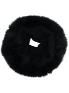 Yves Salomon Accessories Fox Fur Scarf - Black