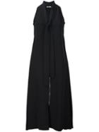 Edun Neck Tie Dress, Women's, Size: 2, Black, Silk