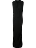 Haider Ackermann V-neck Evening Dress, Women's, Size: 36, Black, Silk/viscose/virgin Wool