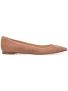 Gianvito Rossi Pointed Toe Ballerinas - Nude & Neutrals