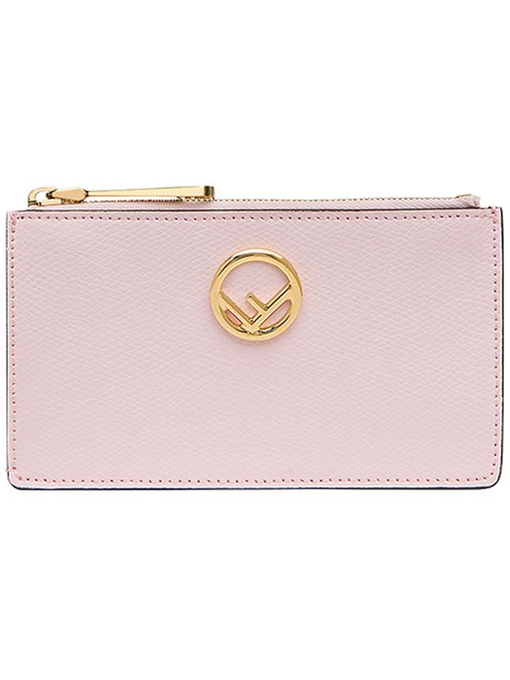 Fendi Logo Cardholder Pouch - Pink & Purple