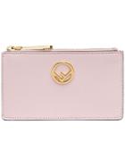 Fendi Logo Cardholder Pouch - Pink & Purple