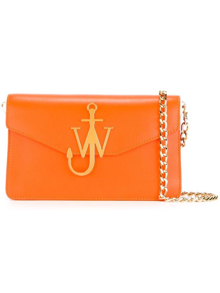 Gold-tone Hardware Shoulder Bag, Women's, Yellow/orange, Calf Leather, J.w.anderson