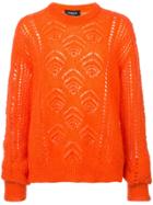 Rochas Open-knit Sweater - Orange
