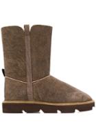 Brunello Cucinelli Textured Shearling Boots - Brown