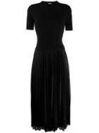 Moncler Jumper Pleated Dress - Black