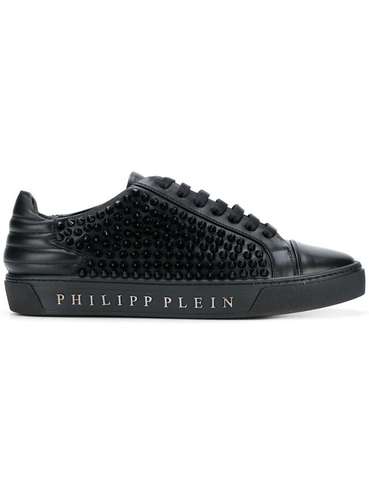 Philipp Plein Studded Lace-up Sneakers - Black