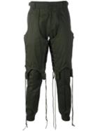 Juun.j - Lace-up Detail Sweatpants - Men - Cotton - 48, Green, Cotton