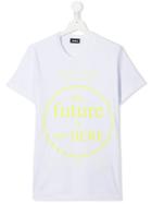 Diesel Kids Teen The Future Is Here Print T-shirt - White