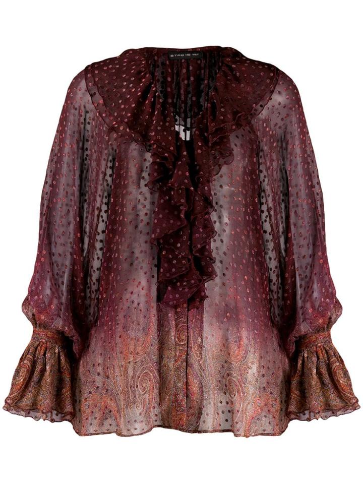Etro Polka Dot Blouse - Purple