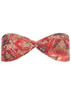 Lygia & Nanny Abstract Print Bandeau Bikini Top, Women's, Size: Pp, Red, Polyamide/spandex/elastane