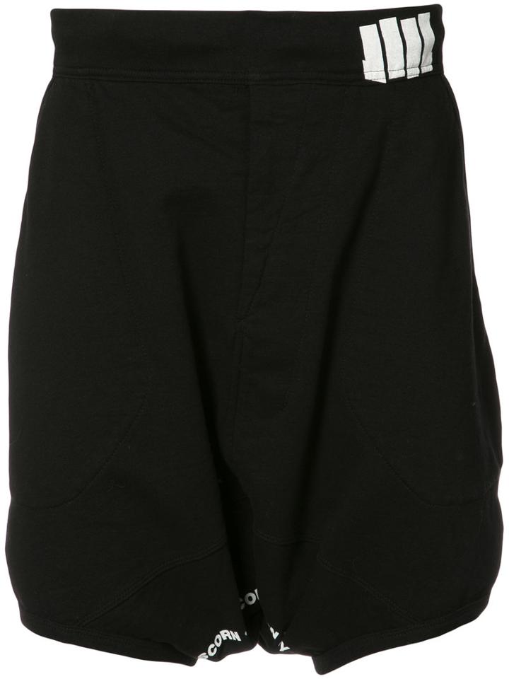 Nil0s - Drop Crotch Shorts - Men - Cotton - 3, Black, Cotton