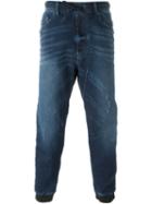 Diesel Gathered Ankle Jeans, Men's, Size: 28, Blue, Cotton/polyester/spandex/elastane