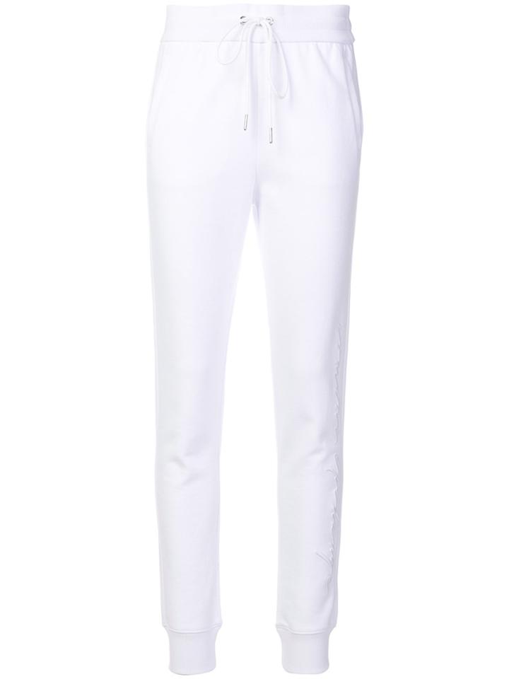 Armani Exchange High-waisted Track Pants - White