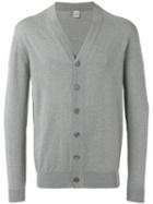 Eleventy V-neck Buttoned Cardigan, Men's, Size: Large, Grey, Cotton