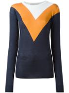 Stella Mccartney Colour Block Stripe Jumper, Women's, Size: 42, Orange, Silk/virgin Wool