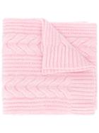 N.peal Cable Knit Scarf - Pink