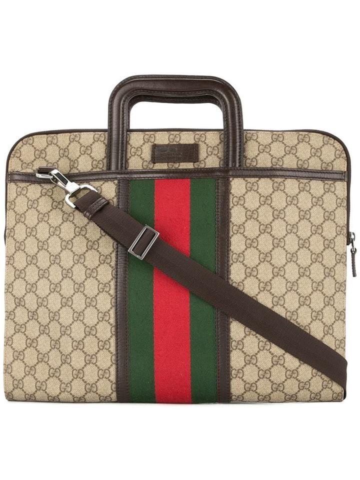Gucci Pre-owned Shelly Line Gg Pattern Business Bag - Brown