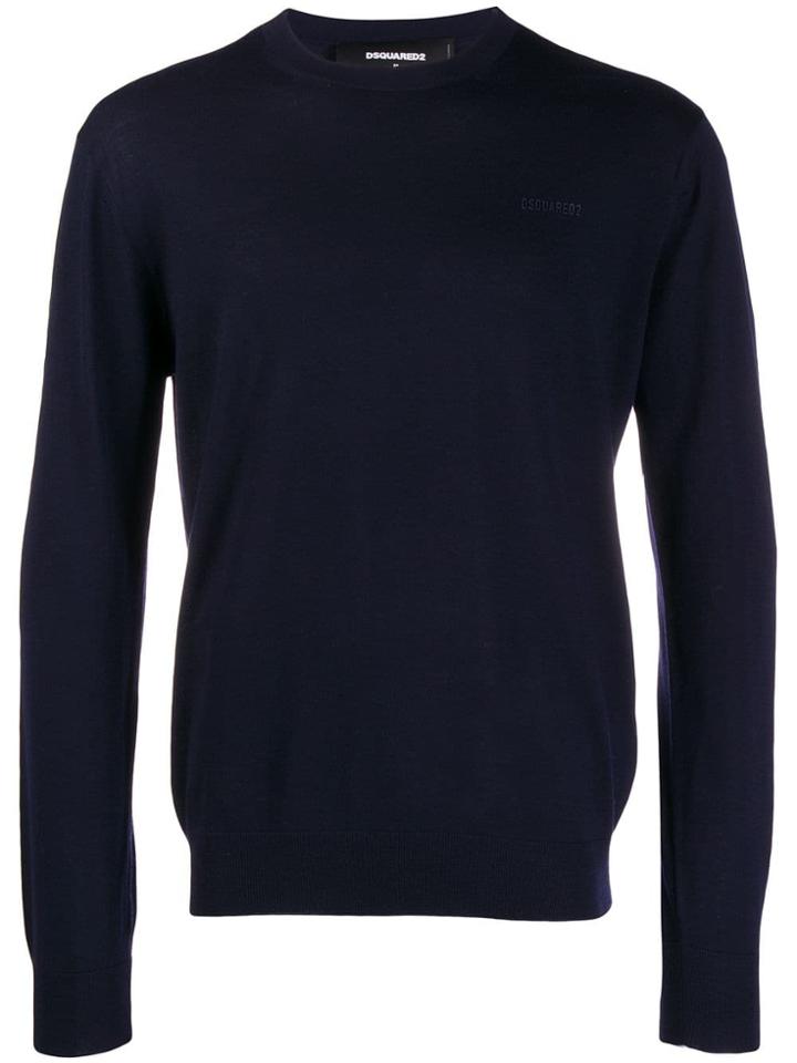Dsquared2 Logo Patch Jumper - Blue