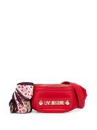 Love Moschino Logo Plaque Belt Bag - Red