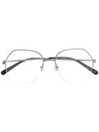 Stella Mccartney Eyewear Half Frame Eyeglasses - Black