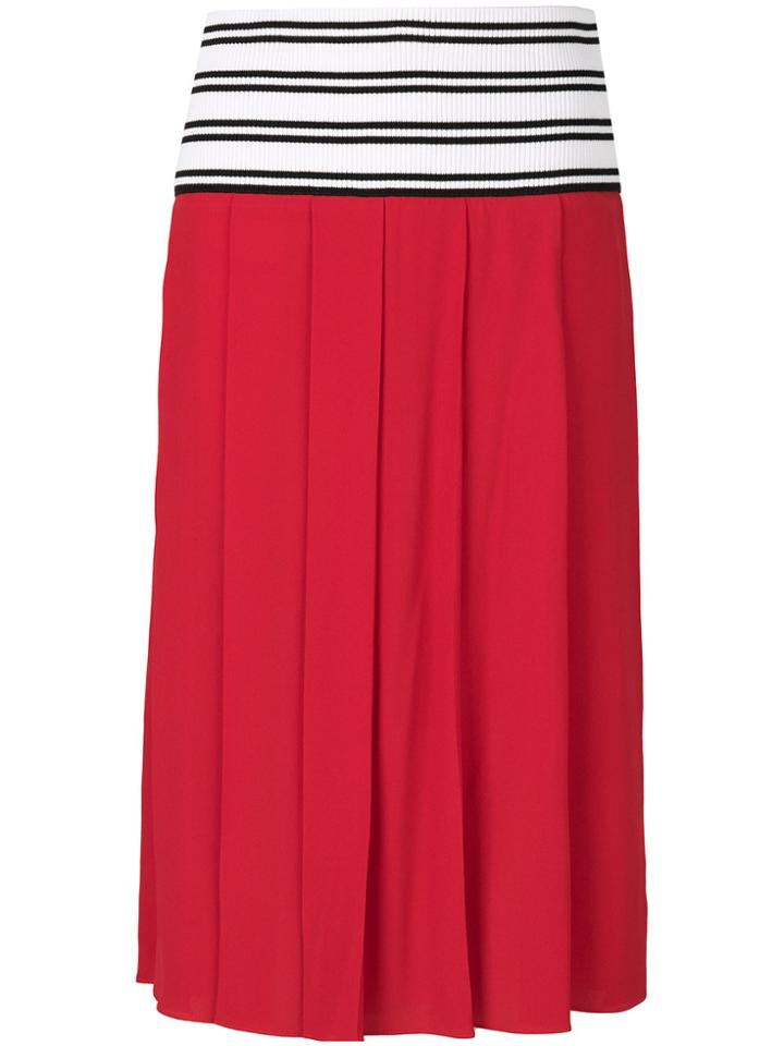 Marni Knitted Web Band Midi Skirt - Red