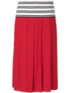 Marni Knitted Web Band Midi Skirt - Red