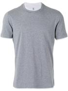 Brunello Cucinelli Neck Detail T-shirt - Grey